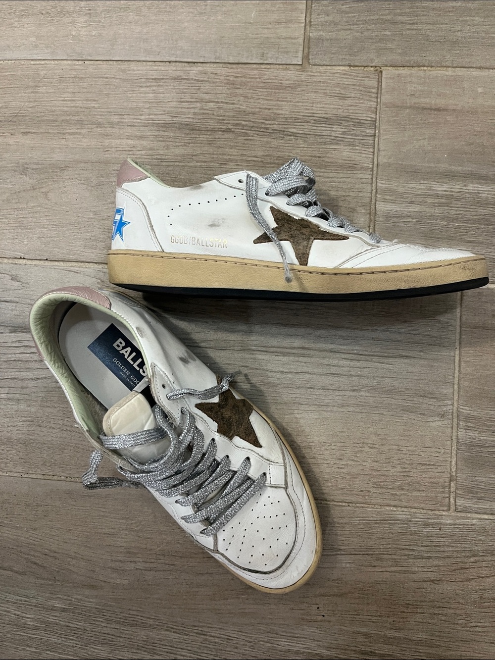 Golden Goose White Leather Ballstar  Sneaker